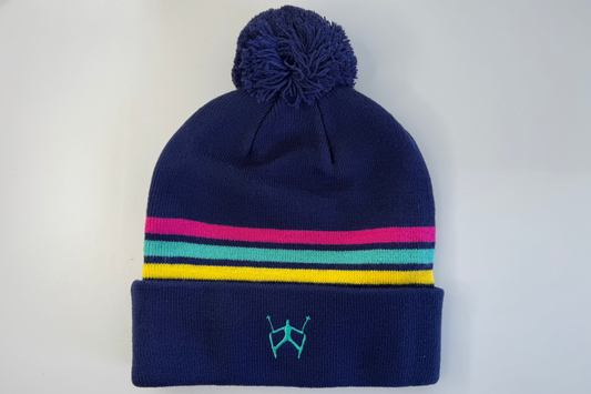SNOW GLOW BEANIE - Navy Retro