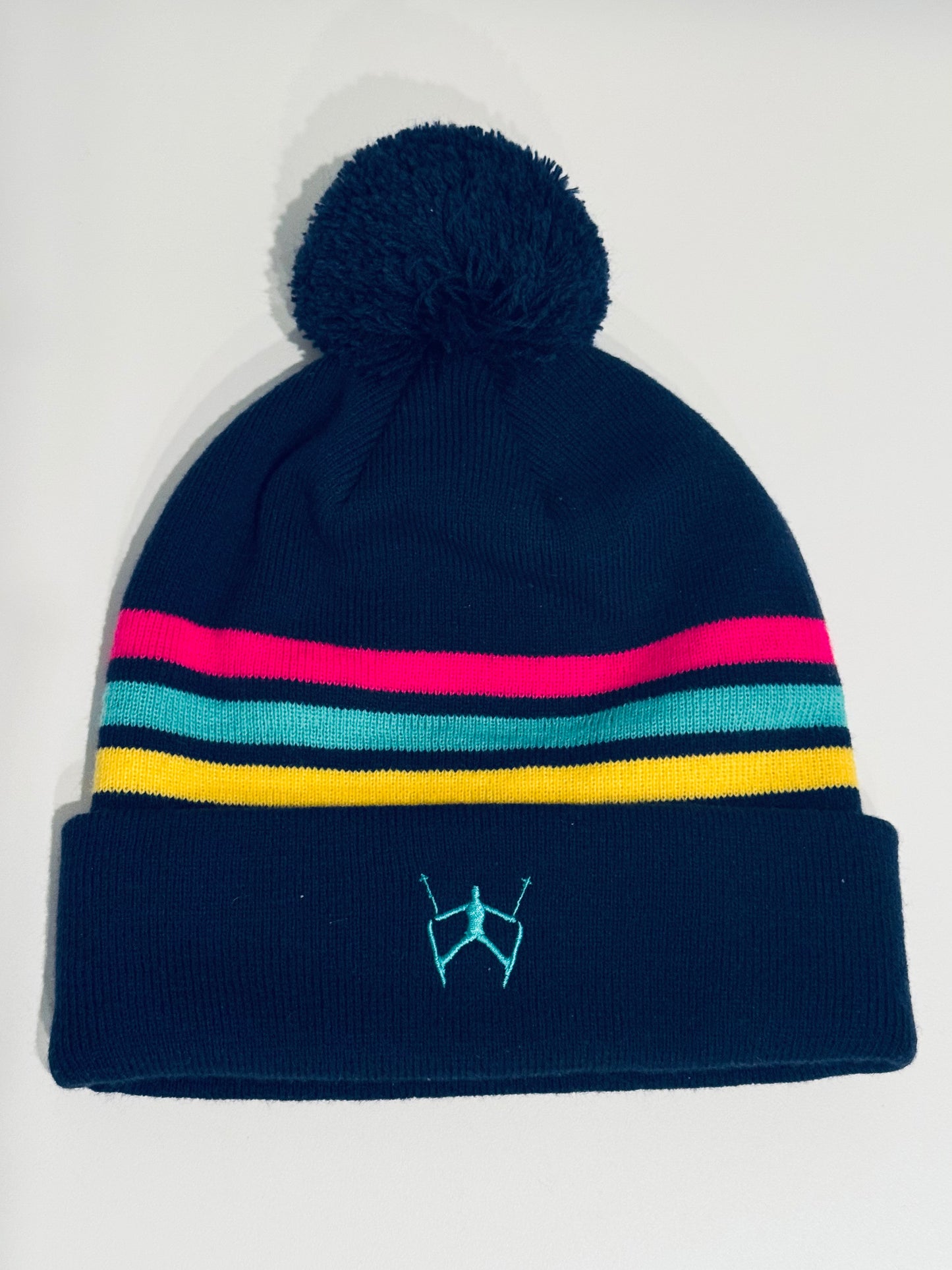 SNOW GLOW BEANIE - Navy Retro