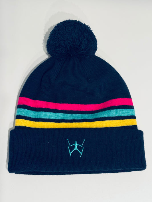 SNOW GLOW BEANIE - Navy Retro