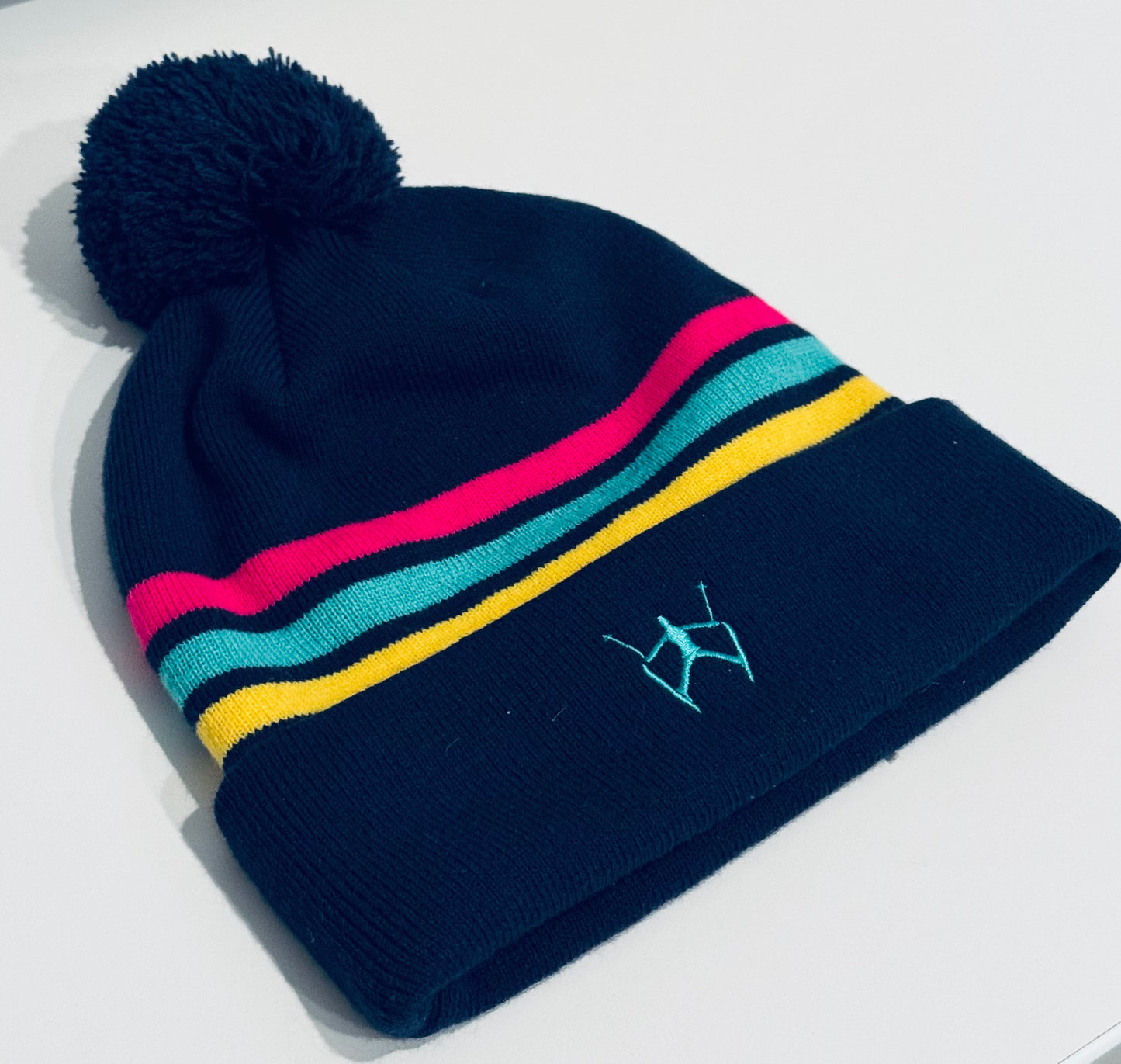 SNOW GLOW BEANIE - Navy Retro
